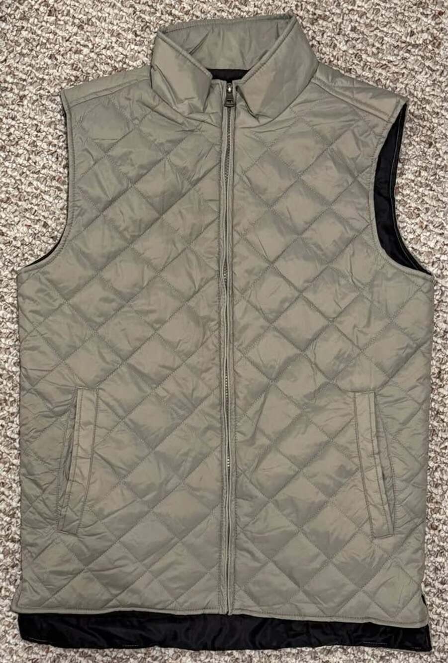 Weatherproof Men’s Gray Quilted Puffer Vest Size Small